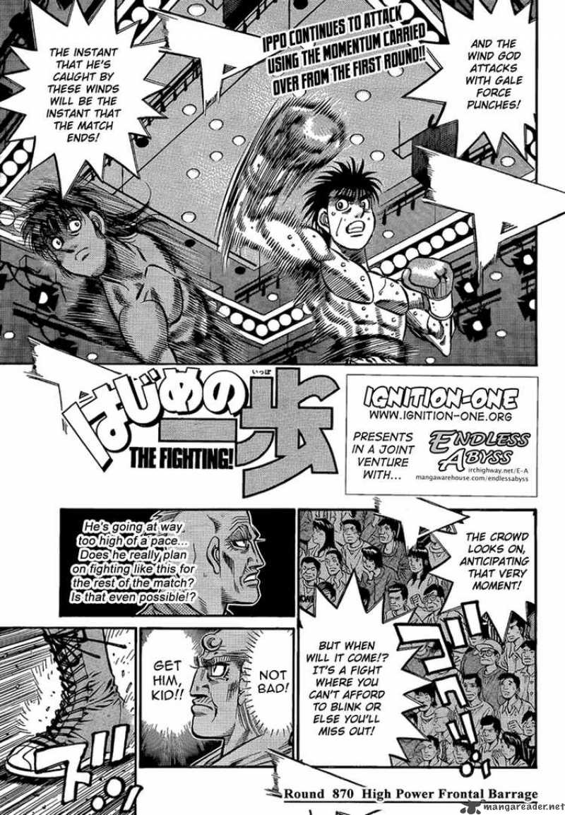 Hajime no Ippo - Chapter 870 Page 1